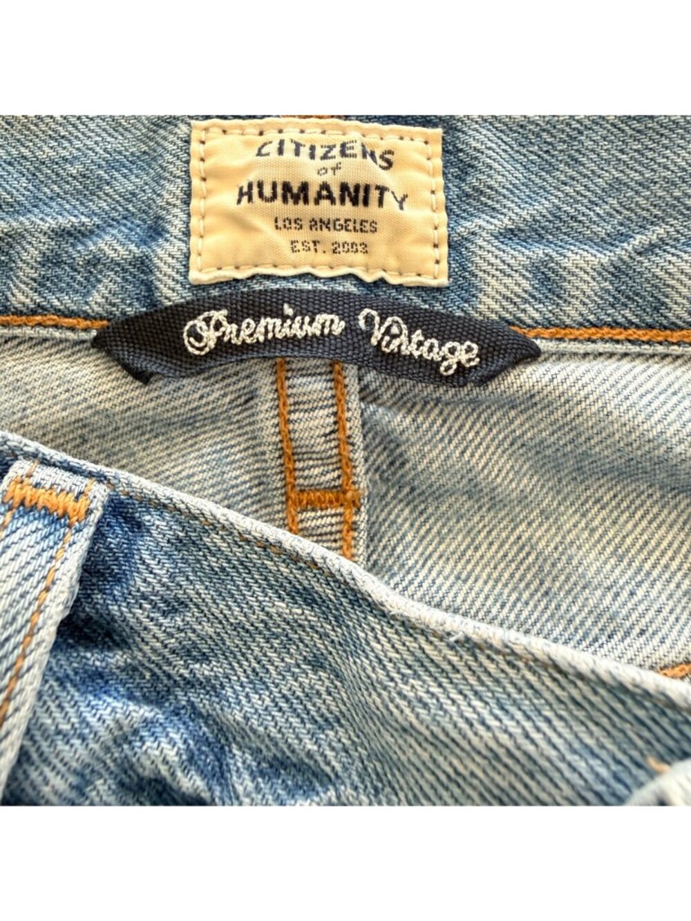 Citizens Of Humanity Liya Jeans Womens 27 Blue Denim High Rise Crop Distressed - Picture 6 of 14